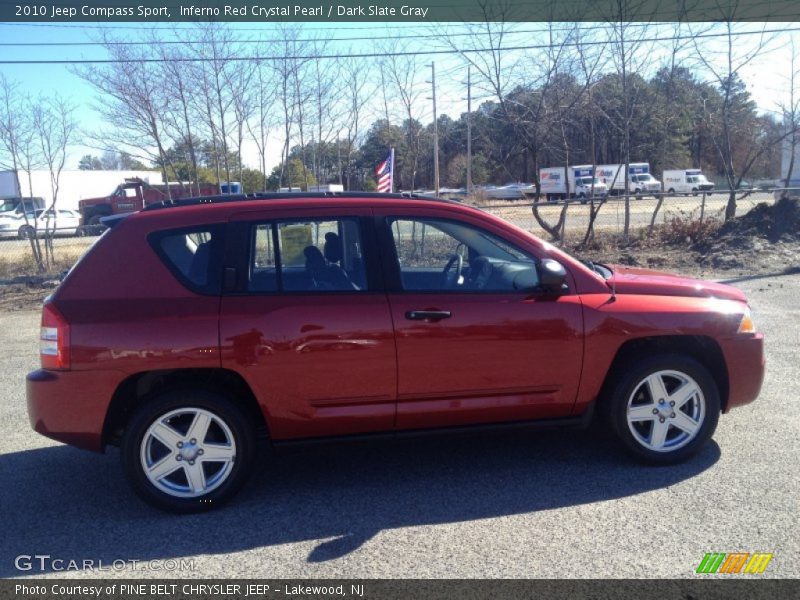 Inferno Red Crystal Pearl / Dark Slate Gray 2010 Jeep Compass Sport