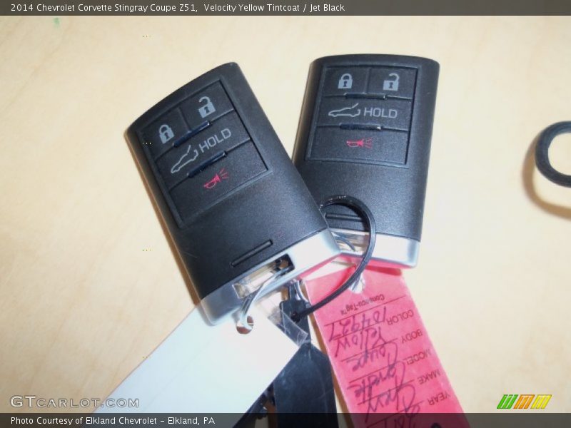 Keys of 2014 Corvette Stingray Coupe Z51