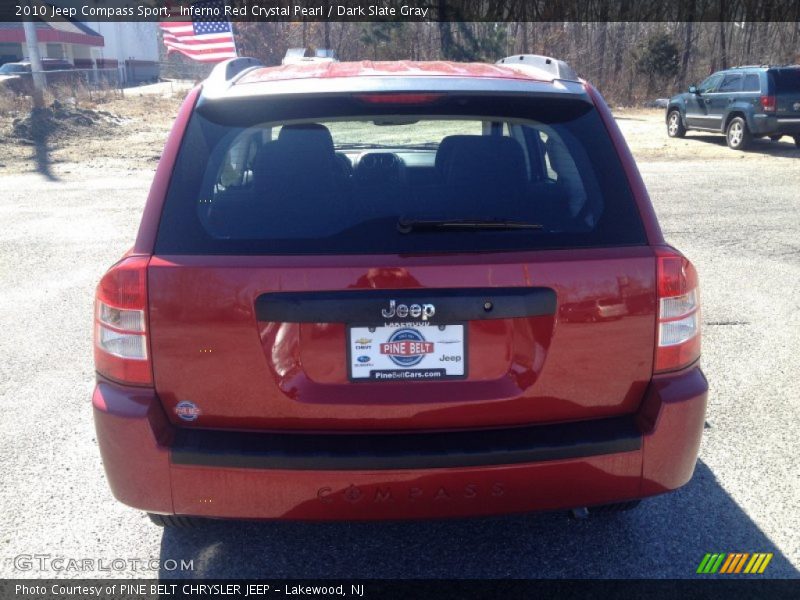 Inferno Red Crystal Pearl / Dark Slate Gray 2010 Jeep Compass Sport