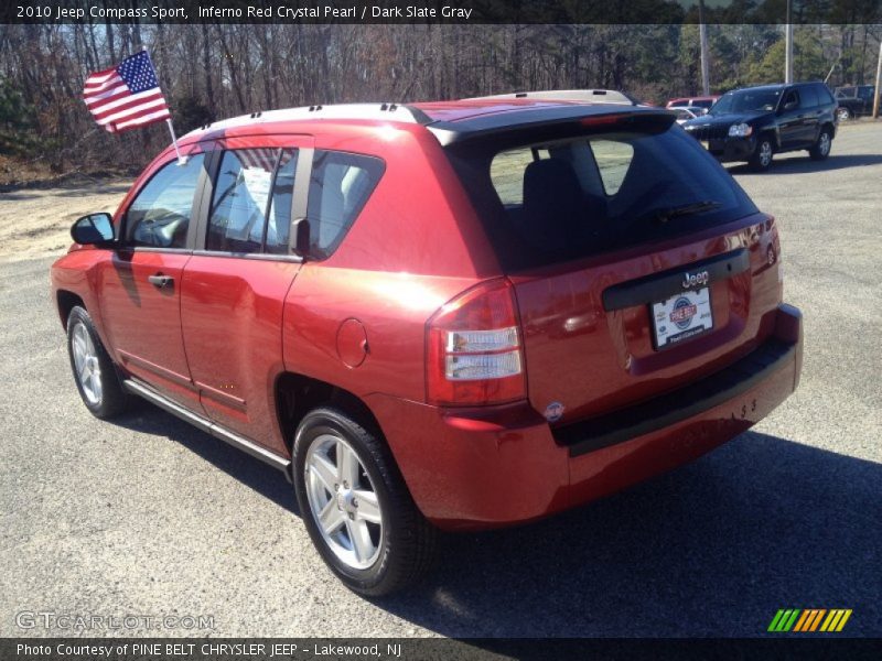 Inferno Red Crystal Pearl / Dark Slate Gray 2010 Jeep Compass Sport