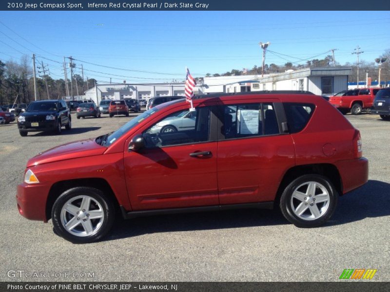 Inferno Red Crystal Pearl / Dark Slate Gray 2010 Jeep Compass Sport