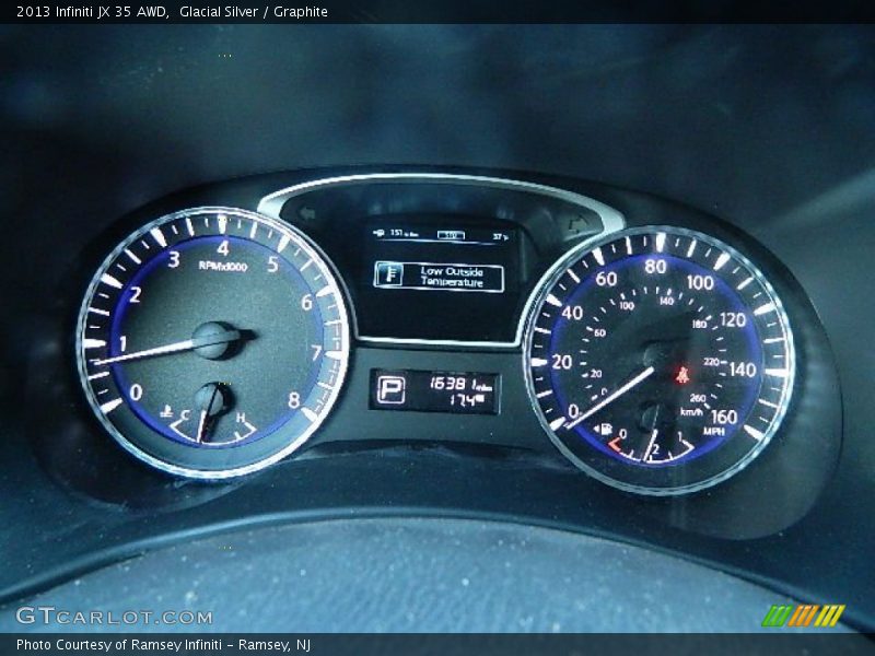 Glacial Silver / Graphite 2013 Infiniti JX 35 AWD