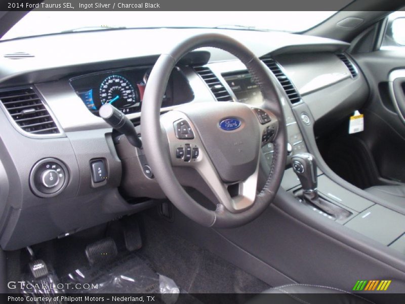 Ingot Silver / Charcoal Black 2014 Ford Taurus SEL