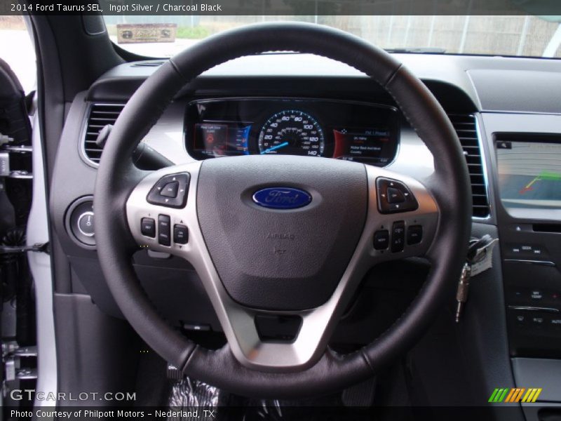 Ingot Silver / Charcoal Black 2014 Ford Taurus SEL