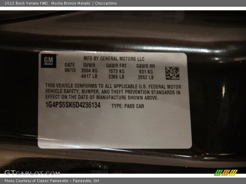 Mocha Bronze Metallic / Choccachino 2013 Buick Verano FWD