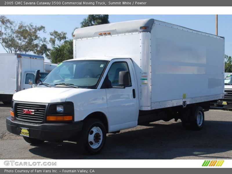 Summit White / Pewter 2005 GMC Savana Cutaway 3500 Commercial Moving Truck