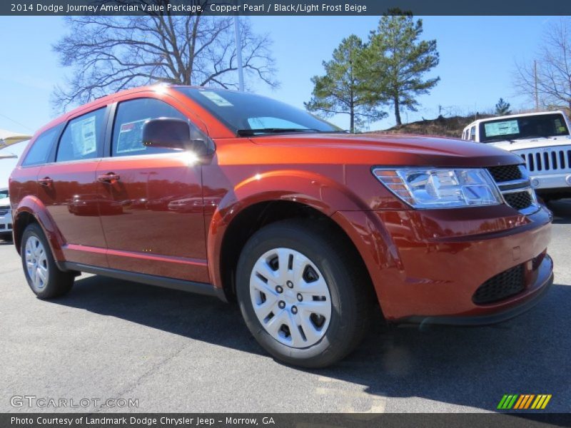 Copper Pearl / Black/Light Frost Beige 2014 Dodge Journey Amercian Value Package