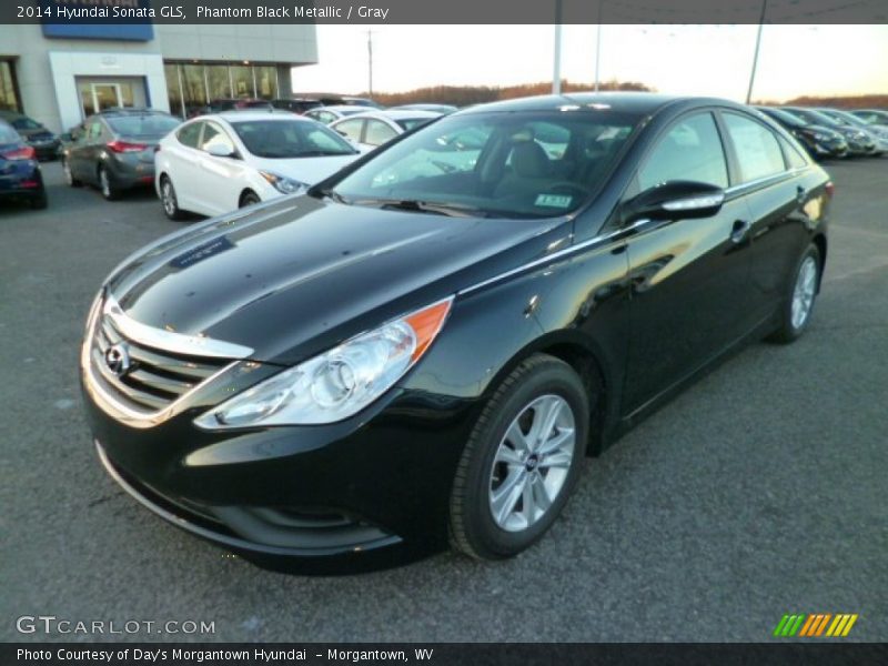 Phantom Black Metallic / Gray 2014 Hyundai Sonata GLS