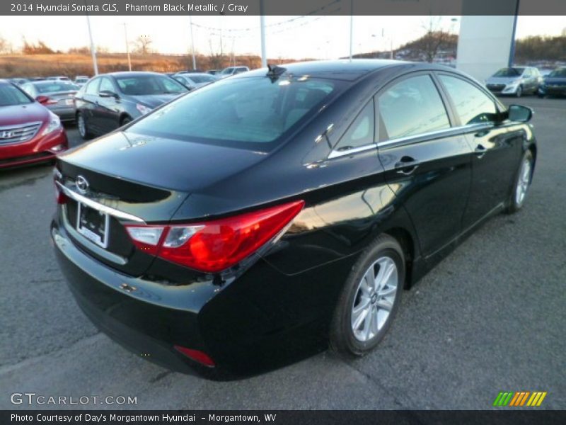 Phantom Black Metallic / Gray 2014 Hyundai Sonata GLS