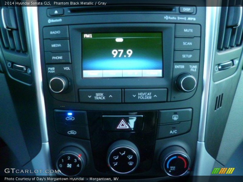 Phantom Black Metallic / Gray 2014 Hyundai Sonata GLS