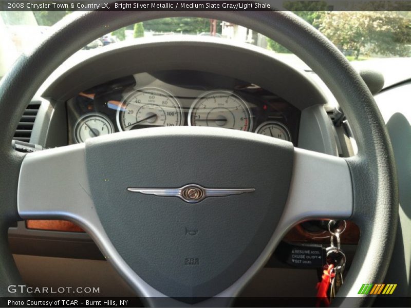 Bright Silver Metallic / Medium Slate Gray/Light Shale 2008 Chrysler Town & Country LX