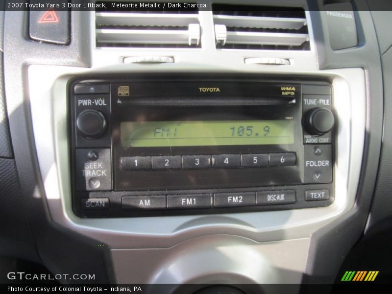 Meteorite Metallic / Dark Charcoal 2007 Toyota Yaris 3 Door Liftback
