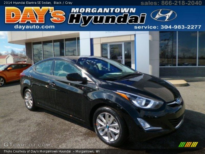Black / Gray 2014 Hyundai Elantra SE Sedan