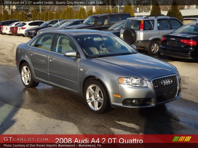 Quartz Grey Metallic / Light Gray 2008 Audi A4 2.0T quattro Sedan