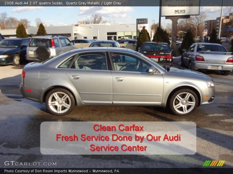 Quartz Grey Metallic / Light Gray 2008 Audi A4 2.0T quattro Sedan