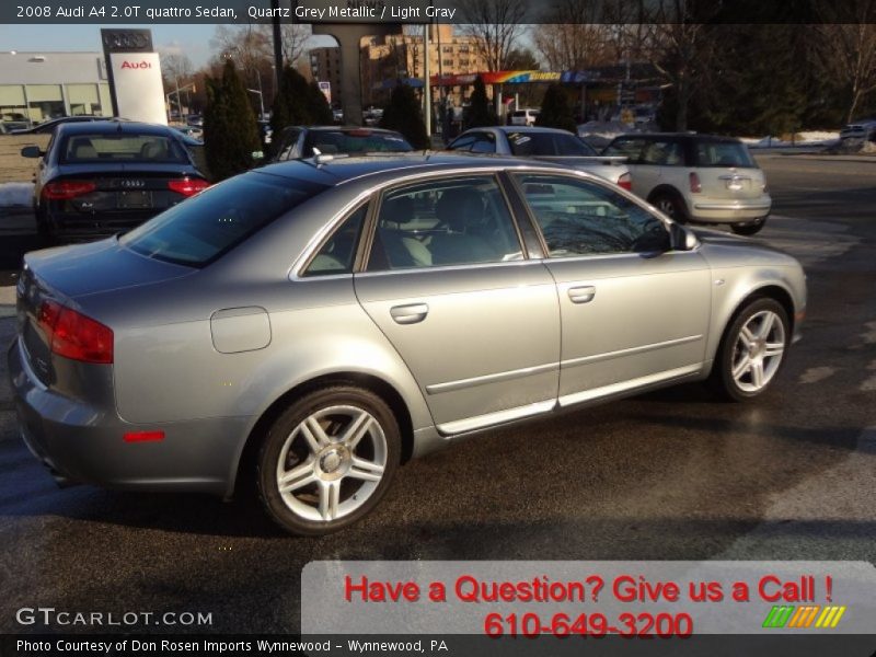 Quartz Grey Metallic / Light Gray 2008 Audi A4 2.0T quattro Sedan