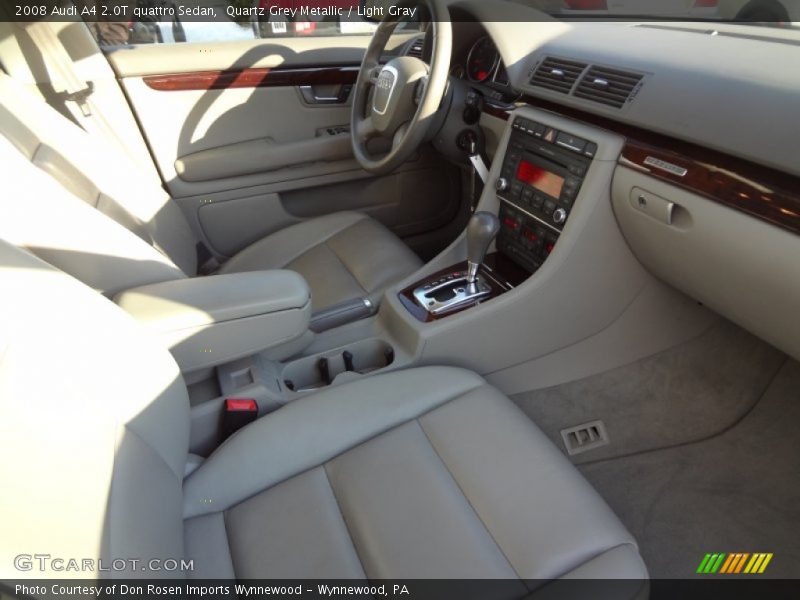 Quartz Grey Metallic / Light Gray 2008 Audi A4 2.0T quattro Sedan