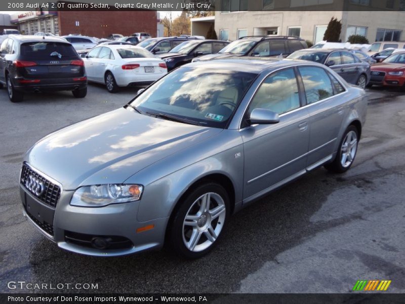 Quartz Grey Metallic / Light Gray 2008 Audi A4 2.0T quattro Sedan