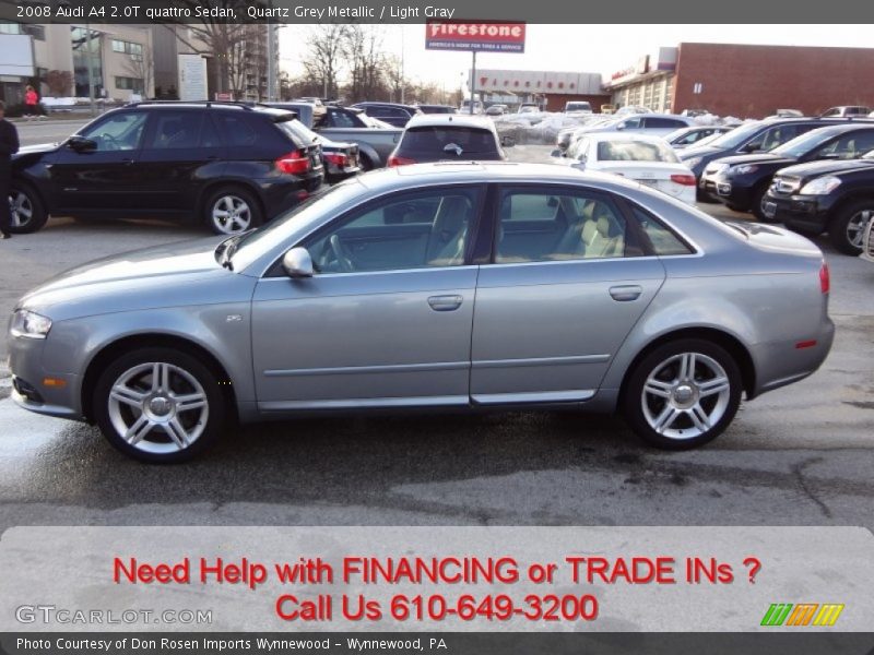 Quartz Grey Metallic / Light Gray 2008 Audi A4 2.0T quattro Sedan