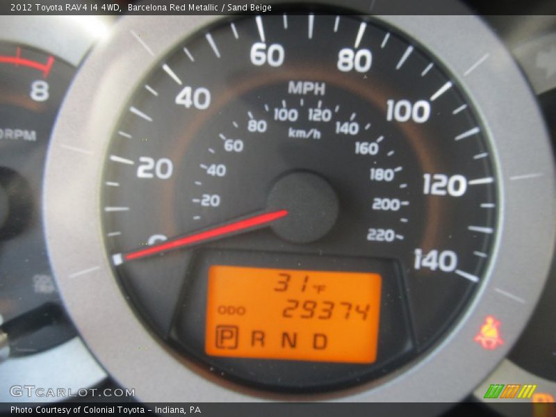 Barcelona Red Metallic / Sand Beige 2012 Toyota RAV4 I4 4WD