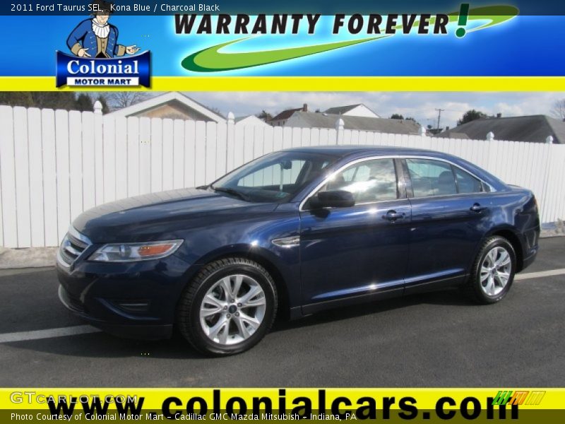 Kona Blue / Charcoal Black 2011 Ford Taurus SEL
