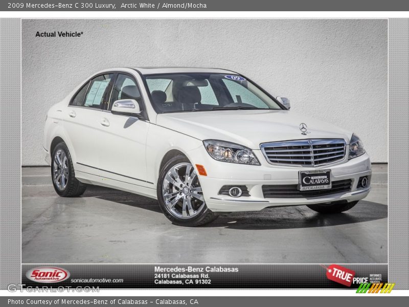 Arctic White / Almond/Mocha 2009 Mercedes-Benz C 300 Luxury