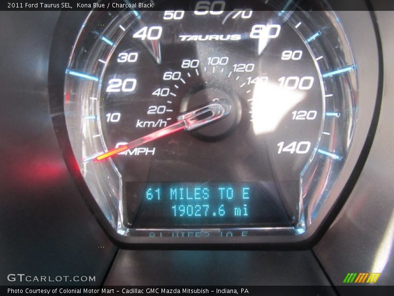 Kona Blue / Charcoal Black 2011 Ford Taurus SEL