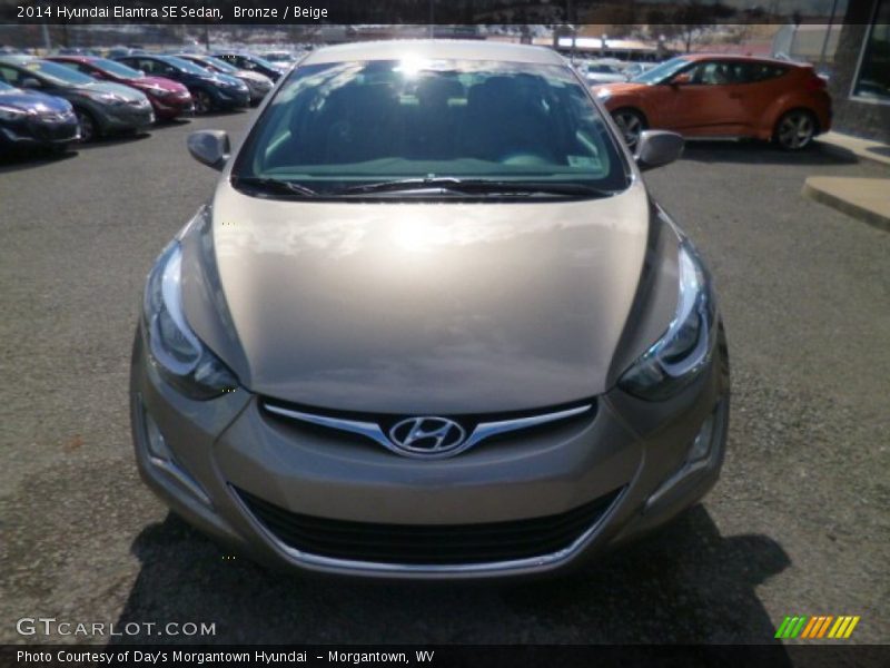 Bronze / Beige 2014 Hyundai Elantra SE Sedan