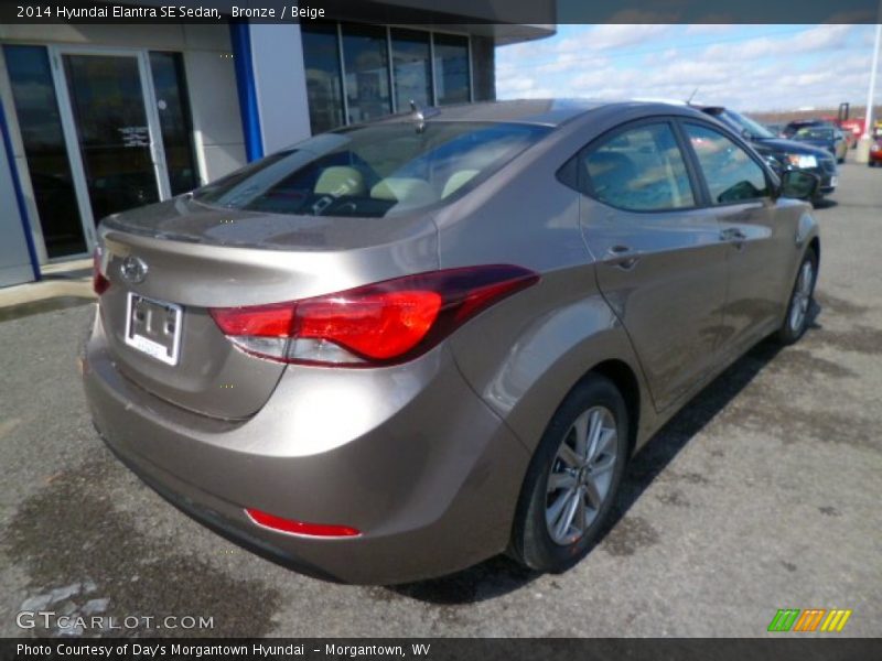 Bronze / Beige 2014 Hyundai Elantra SE Sedan