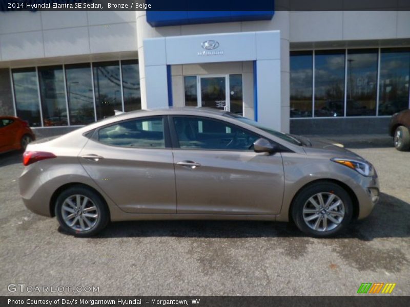 Bronze / Beige 2014 Hyundai Elantra SE Sedan