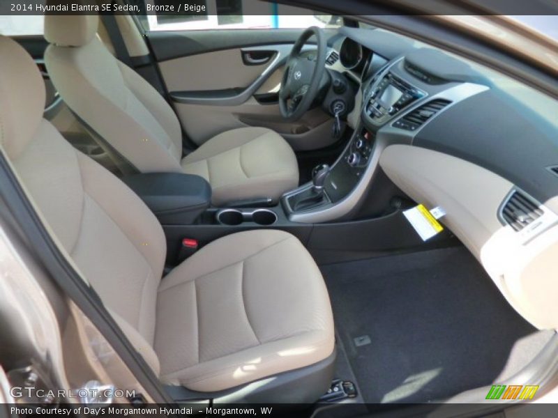 Bronze / Beige 2014 Hyundai Elantra SE Sedan