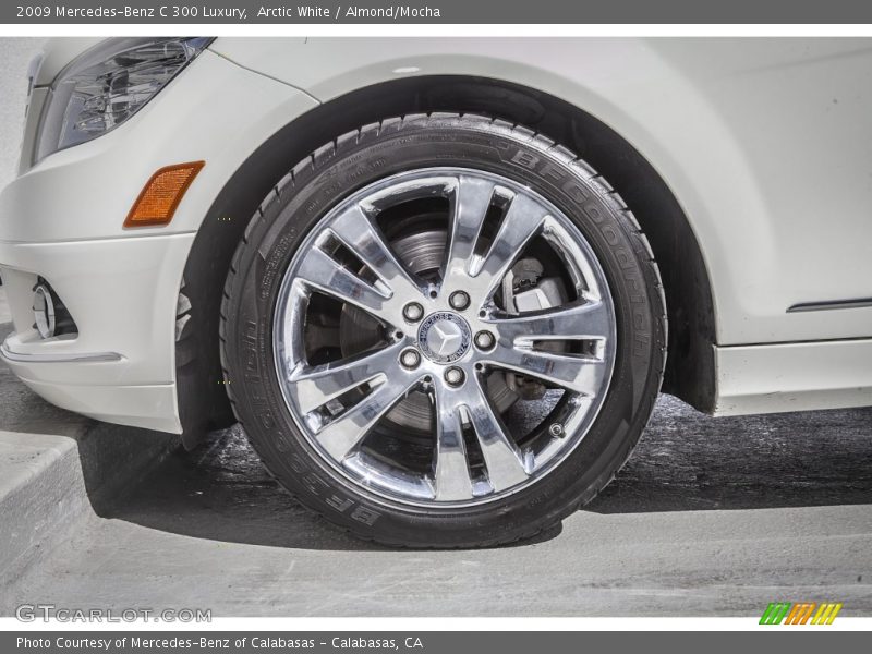 Arctic White / Almond/Mocha 2009 Mercedes-Benz C 300 Luxury