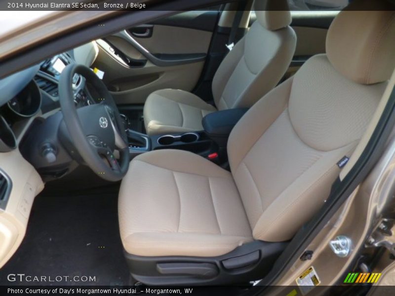 Bronze / Beige 2014 Hyundai Elantra SE Sedan