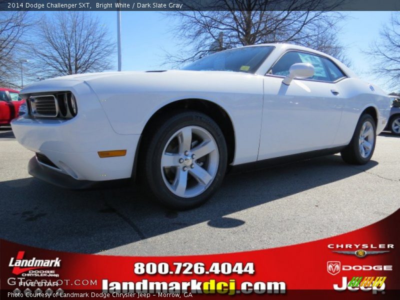 Bright White / Dark Slate Gray 2014 Dodge Challenger SXT