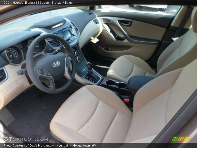 Bronze / Beige 2014 Hyundai Elantra SE Sedan