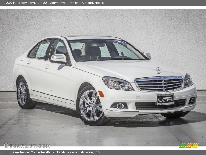 Arctic White / Almond/Mocha 2009 Mercedes-Benz C 300 Luxury