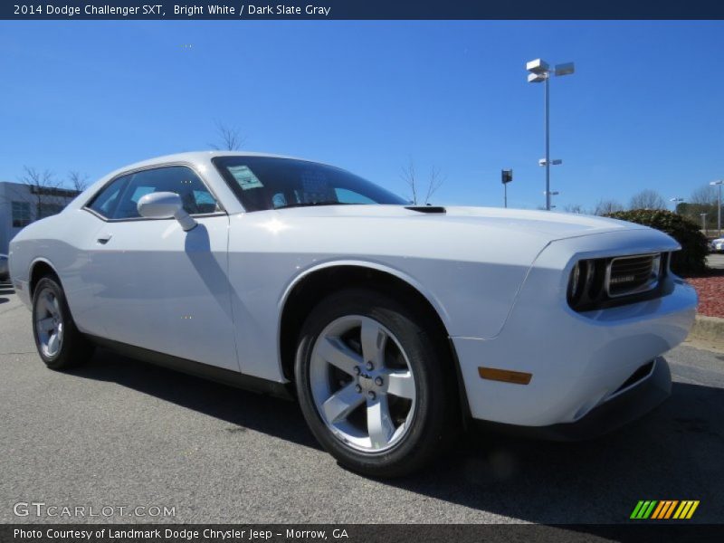 Bright White / Dark Slate Gray 2014 Dodge Challenger SXT