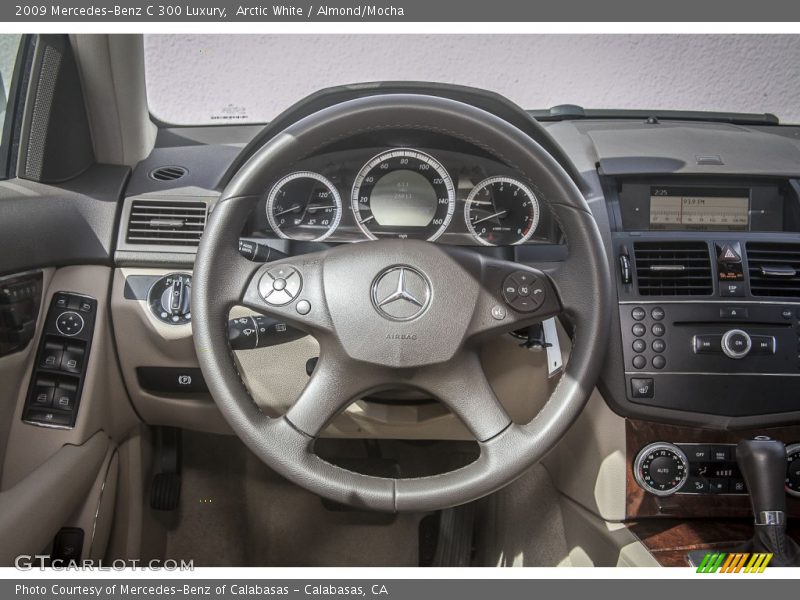 Arctic White / Almond/Mocha 2009 Mercedes-Benz C 300 Luxury