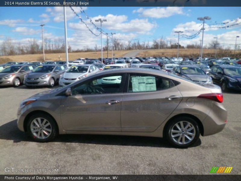 Bronze / Beige 2014 Hyundai Elantra SE Sedan