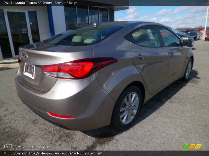 Bronze / Beige 2014 Hyundai Elantra SE Sedan