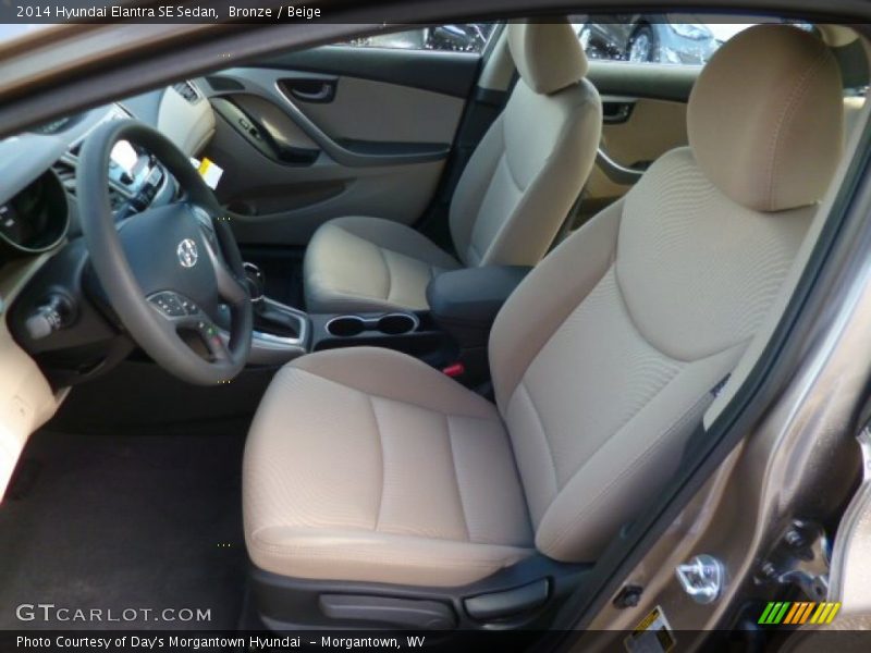 Bronze / Beige 2014 Hyundai Elantra SE Sedan