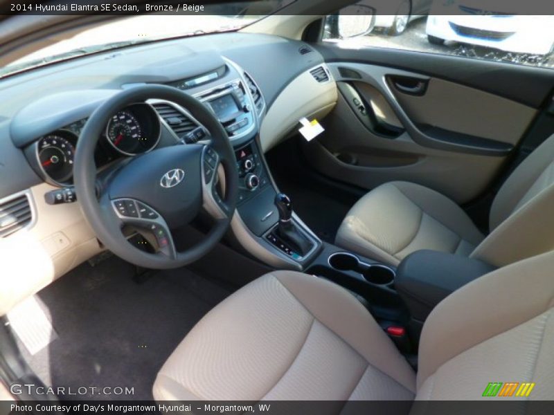 Bronze / Beige 2014 Hyundai Elantra SE Sedan