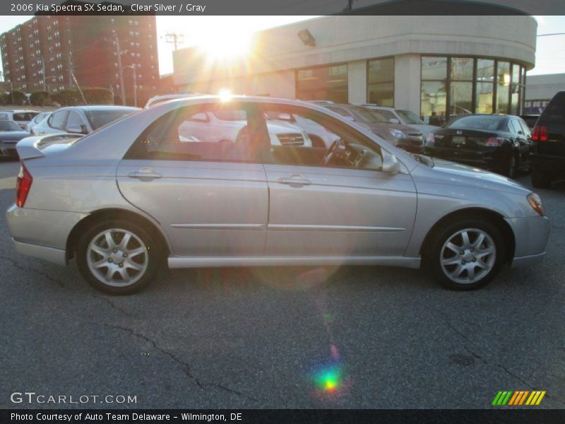 Clear Silver / Gray 2006 Kia Spectra SX Sedan