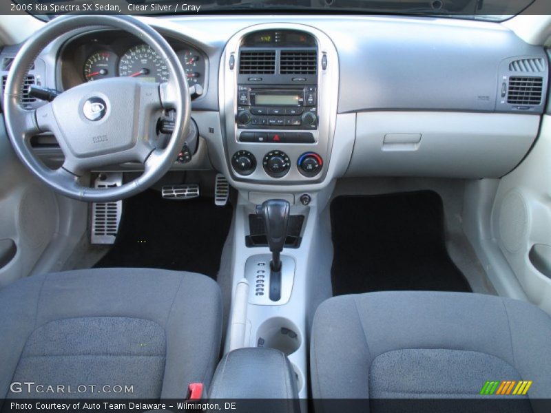 Clear Silver / Gray 2006 Kia Spectra SX Sedan