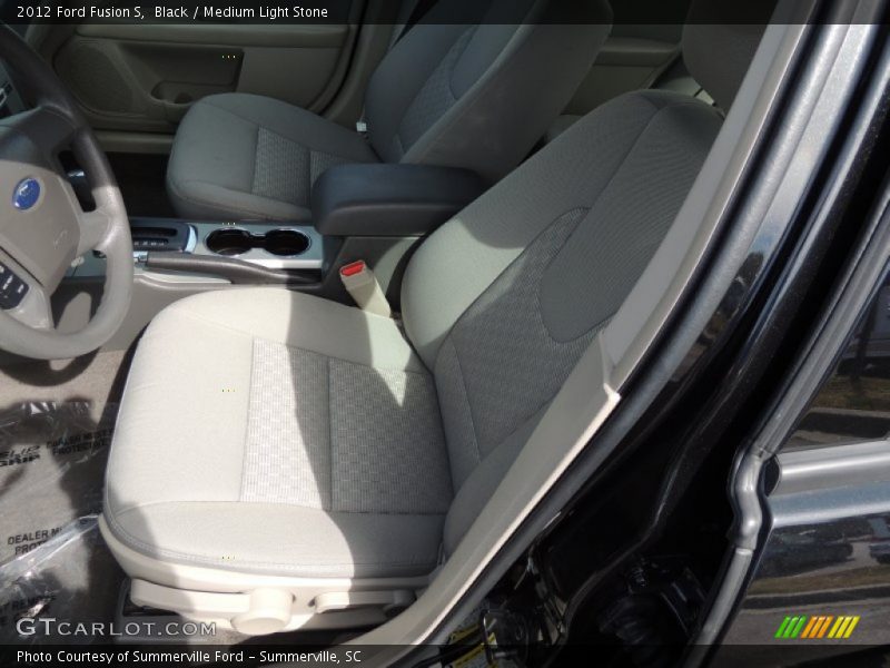 Black / Medium Light Stone 2012 Ford Fusion S
