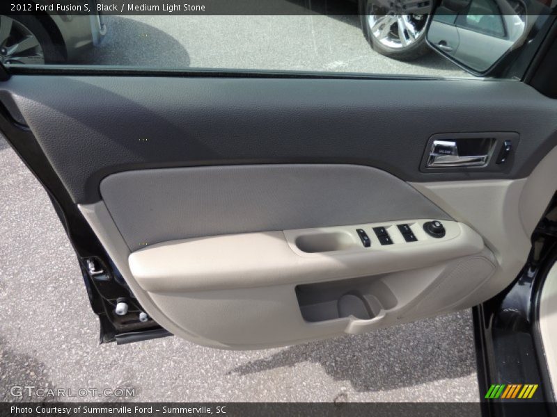 Black / Medium Light Stone 2012 Ford Fusion S
