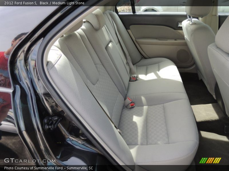Black / Medium Light Stone 2012 Ford Fusion S