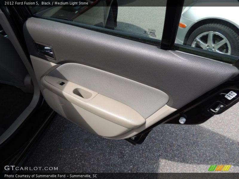 Black / Medium Light Stone 2012 Ford Fusion S
