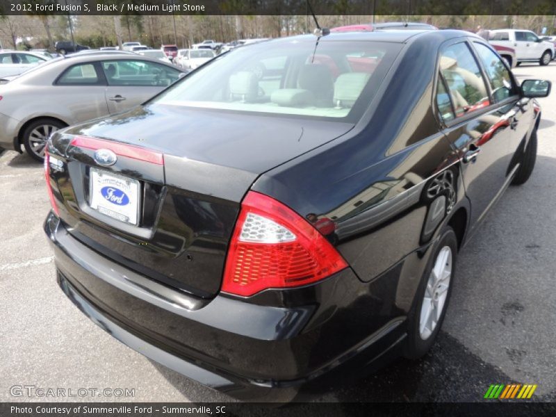 Black / Medium Light Stone 2012 Ford Fusion S
