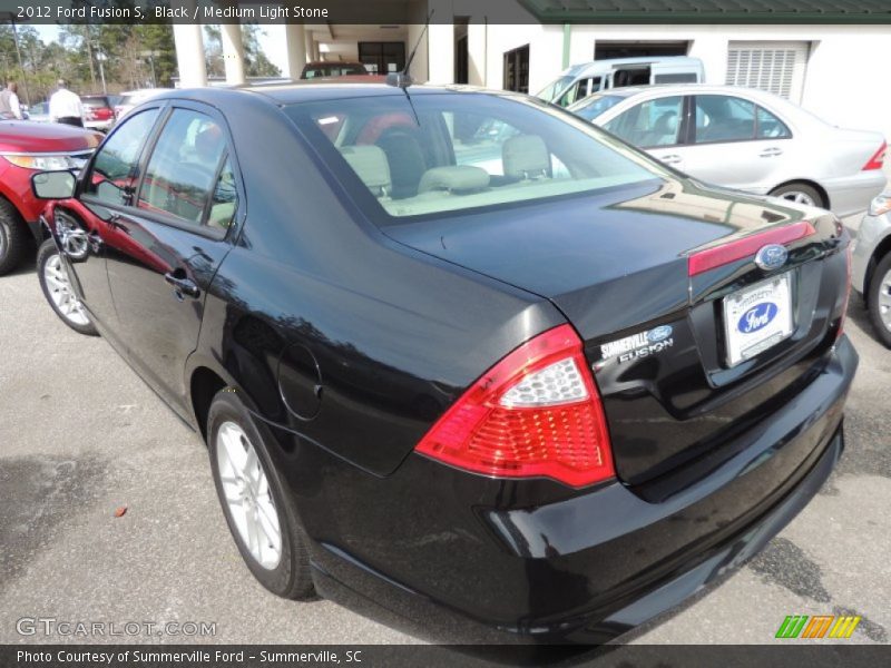 Black / Medium Light Stone 2012 Ford Fusion S